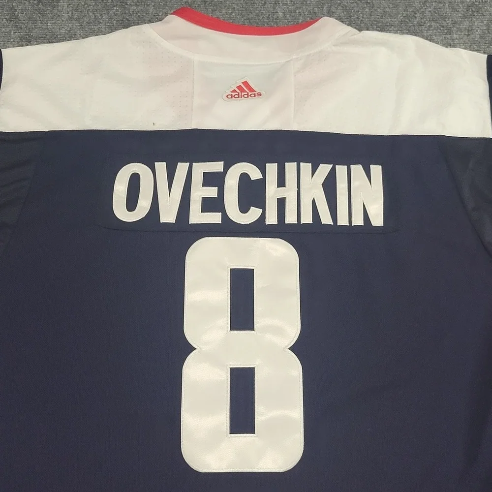 Adidas Washington Capitals #8 Ovechkin Navy Blue Alternate W Hockey Jersey 50 M